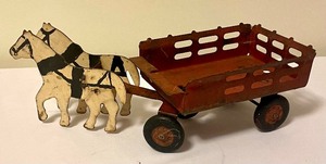 lot 106 image: Vintage Girard Horse Drawn Wagon