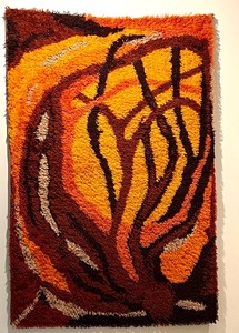 lot 3 image: Vintage Danish Rya Rug
