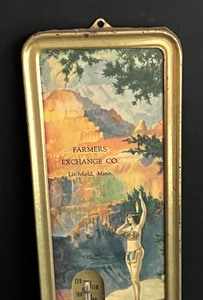 lot 23 image: Vintage Farmers Exchange Co Advertising Thermometer
