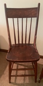 lot 156 image: Pair of Vintage Wooden Chairs
