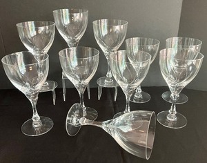 lot 122 image: (10) Vintage Fostoria Chapel Bells Water Goblets