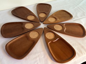 lot 40 image: Serve Wood by Rubel Vintage TV Snack Trays