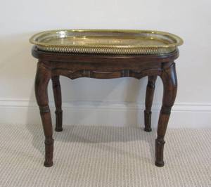 lot 62 image: Table with Brass Tray Top