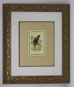 lot 30 image: Art group with needlepoint and 2 framed print pieces