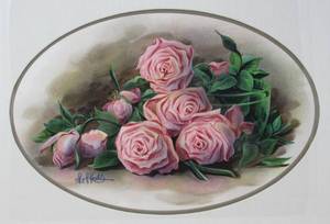 lot 32 image: Rare Original Les Kouba Painting of Roses