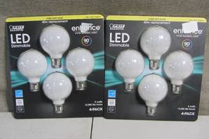 lot 37 image: Set of 2 Feit Electric - 2700K 40w Replacement Soft White LED Dimmable 4 Pack-5 watts