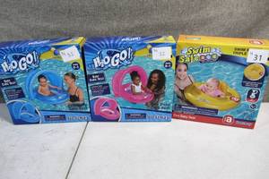 lot 31 image: H20 Go Baby Care Seat & Swim Safe Baby Seat w Back Support-Bundle-Set of 3