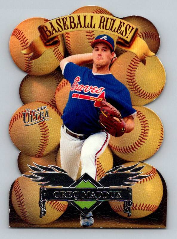 Greg Maddux Rare Die Cut - 1997 Fleer Ultra Baseball Rules! #5 Baseball  Card, Sports Cards and More - September Auction