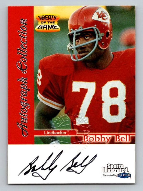 BOBBY BELL SIGNED AUTOGRAPHED 8x10 PHOTO KANSAS CITY CHIEFS LEGEND