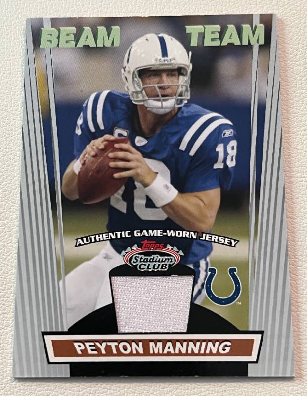 Peyton Manning Game Worn Jersey Football Card