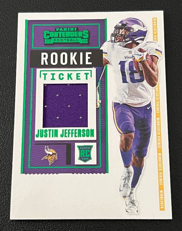 Justin Jefferson Rookie Card 2020 NFL Panini Jersey Relic 