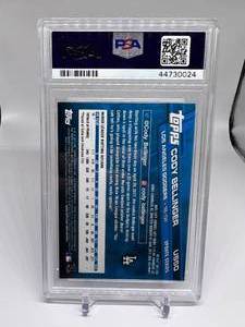 lot 21 image: 2017 Topps Update Cody Bellinger RC PSA 9 Mint #US50 Mint Rookie Baseball Card