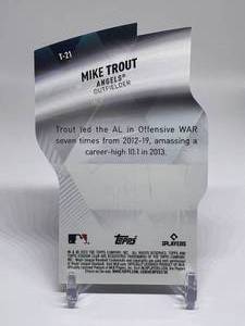lot 97 image: Mike Trout Die Cut Refractor 2022 Topps Stadium Club #T-21 Baseball Card