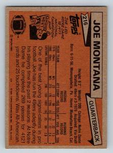 lot 7 image: Joe Montana RC - 1981 Topps #216 Vintage Rookie Football Card