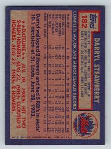 lot 32 image: Darryl Strawberry RC - 1984 Topps #182 Vintage Rookie Baseball Card