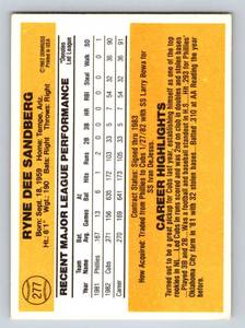 lot 41 image: Ryne Sandberg RC - 1983 Donruss #277 Vintage Baseball Rookie Card