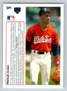 lot 56 image: Michaeal Jordan Baseball RC - SP1 1991 Uper Deck Rare Card