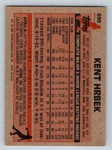 lot 76 image: Kent Hrbek Autographed Card - 1983 Topps #690 Vintage Signed Minnesota Twins Baseball Card