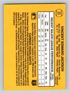 lot 92 image: Bo Jackson RC - 1987 Donruss #35 Rated Rookie Baseball Card