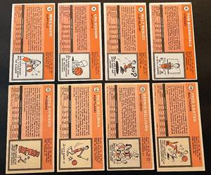 lot 201 image: 1970-71 Topps Basketball Tallboys, 8 card lot, includes #29, 30, 55, 68, 117, 118, 122, and 129 Vintage Cards