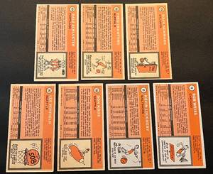 lot 199 image: 1970-71 Topps Basketball Tallboys, 7 card lot, includes #16, 51, 136, 147, 156, 162, and 164 Vintage Cards