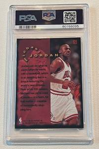 lot 195 image: Michael Jordan 1995 Fleer #323 PSA Graded 8 NM-MT Basketball Card