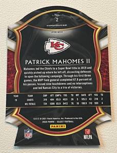 lot 175 image: Patrick Mahomes Die Cut Wave Rafractor - 2020 Select #2 Football Card
