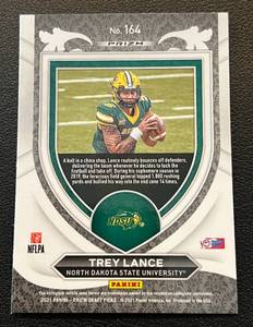 lot 159 image: Trey Lance RC Green Prizm - 2021 Draft Picks Crusade #164 Rookie Football Card