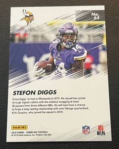 lot 148 image: Stefon Diggs 0699 2018 Panini Day Football Top 100 Plays of 2018 - Very rare only 99 made