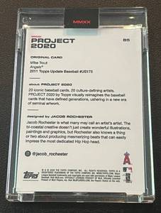 lot 109 image: Mike Trout Topps Project 2020MMXX #85 Baseball Card
