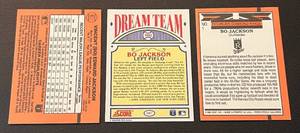 lot 105 image: Bo Jackson 3 Card Baseball Lot