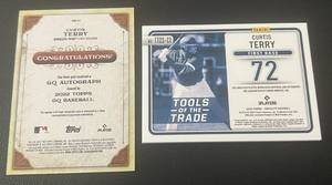 lot 99 image: Curtis Terry 2 Auto RC Lot - 2022 Absolure Tools of the Trade #TT2S-CT numbered 7375 Auto and Patch and GQA-CT Autographed