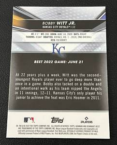 lot 30 image: Bobby Witt Jr. RC - 2022 Bowmans Best #13 Rookie Baseball Card