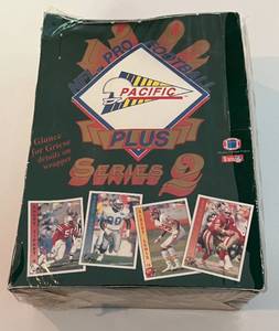 lot 243 image: 1992 Pacific Plus Series 2 NFL Sealed Box of 36 Packs Football Cards