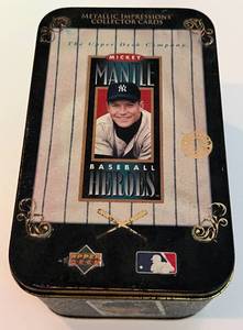 lot 247 image: Mickey Mantle Baseball Heroes Metallic Impressions Collector Cards 1995 Upper Deck