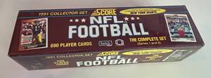 lot 244 image: 1991 Score NFL Sealed Complete Set, Series 1 and 2 Football Cards