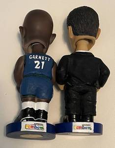 lot 261 image: Kevin Garnett and Flip Saunders Bobbleheads Minnesota Timberwolves Basketball