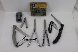 lot 18 image: Butterfly Knive & other misc