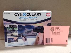 CYN Culars Viirtual Reality Headset and Remote  Customer Returns See Pictures