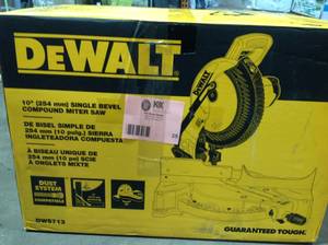 DEWALT 15 Amp Corded 10 in. Compound Single Bevel Miter Saw  Customer Returns See Pictures