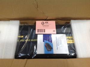 VEVOR Pure Sine Wave Power Inverter 2500-Watt Car Inverter DC 12-Volt to AC 120-Volt with USB Port LCD Display Remote Control    Customer Returns See Pictures