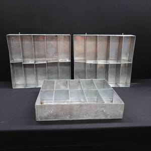 lot 9 image: GALAVANIZED TRAYS OR WALL SHELVES