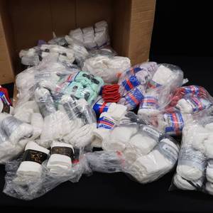 lot 39 image: BOX OF BABY AND TODDLER SOCKS
