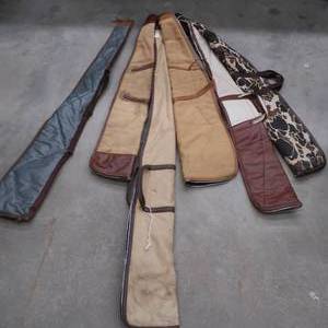lot 49 image: 6 USED GUN CASES OF VARIOUS SIZES AND COLORS