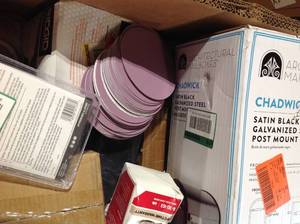 lot 15 image: Gaylord of Assorted Tools, Hardware, and General Merchandise Customer Returns See Pictures