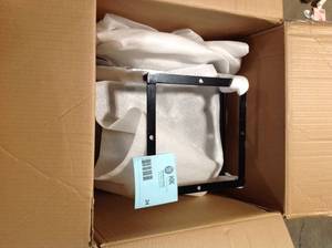 lot 24 image: StyleWell Modern Black Metal Backless Counter Stool with Wood Seat (Set of 2)  Customer Returns See Pictures