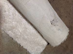 lot 39 image: StyleWell Sunbrooke White 6 ft. x 9 ft. Solid Shag Area Rug  Customer Returns See Pictures