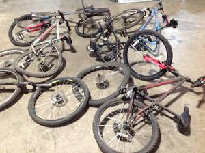 lot 40 image: Lot of Assorted Bikes various models and conditions some need repair Customer Returns See Pictures