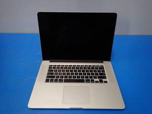 lot 12 image: Apple&nbspMacBookPro11,4 A1398 MJLQ2LLA &nbspINTEL(R) CORE(TM) I7-4770HQ CPU  2.20GHZ  16GB DDR3 RAM  251GB SSD  15.4 screen with 2880 x 1800 HD resolution  Includes IOS  No charger