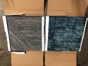 Lot of 2 Assorted TrafficMaster Self Stick Assorted Carpet Tile Customer Returns See Pictures